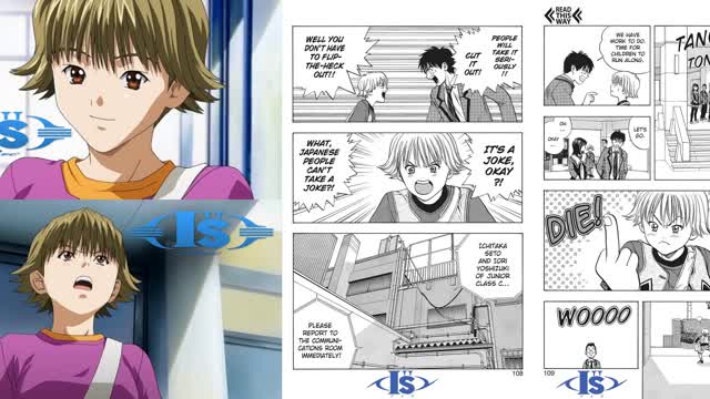 I"s Pure OVA Funny Moments - Itsuki Akiba Jokes around Messing with Ichitaka Seto (English Dub)