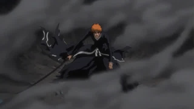 Ichigo's Getsuga on Grimmjow Ichigo's Getsuga on Grimmjow
