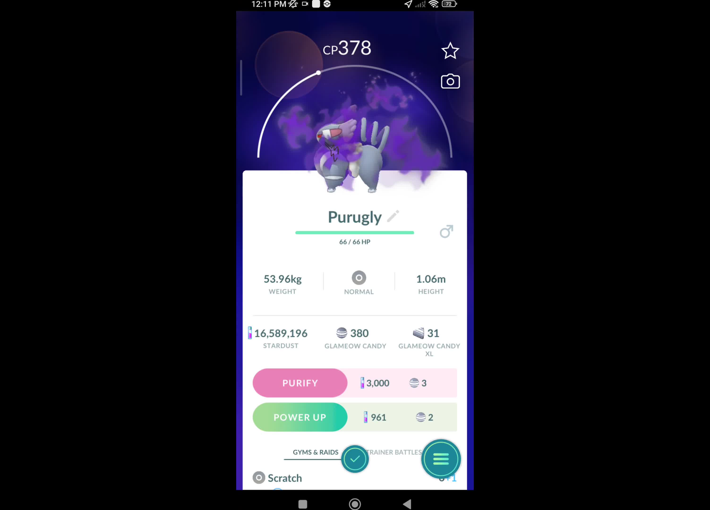 Pokémon GO-Shadow Purugly