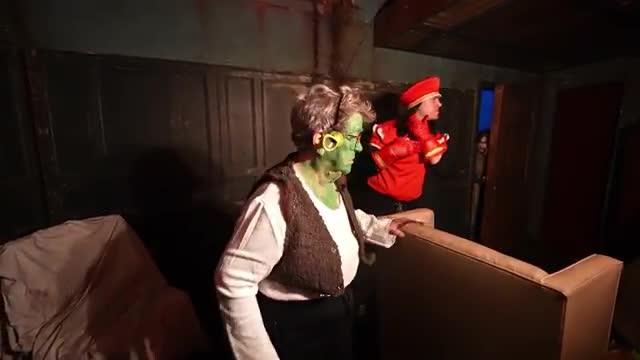 ANGRY GRANDMA & GRANDSON HAUNTED HOUSE WALKTHROUGH!