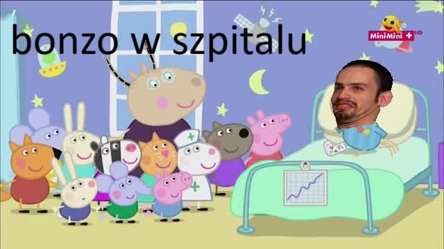 Przeróbka świnki peppa bonzo w spitalu
