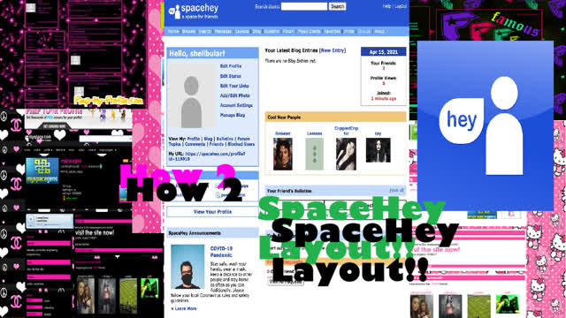 How 2 Edit SpaceHey Layout + Pics