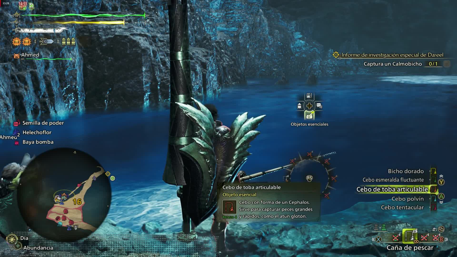 Más pesca subterránea en el Monster Hunter Wilds