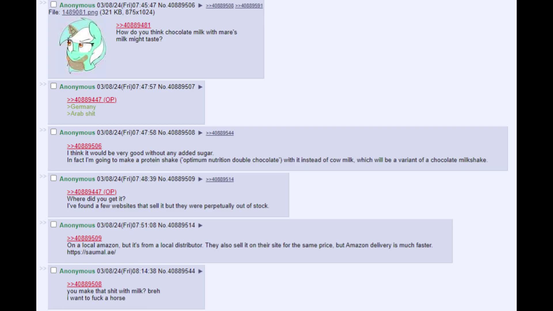 Mini Thread Simulator /MLP/: Anon Drinks Mare Milk