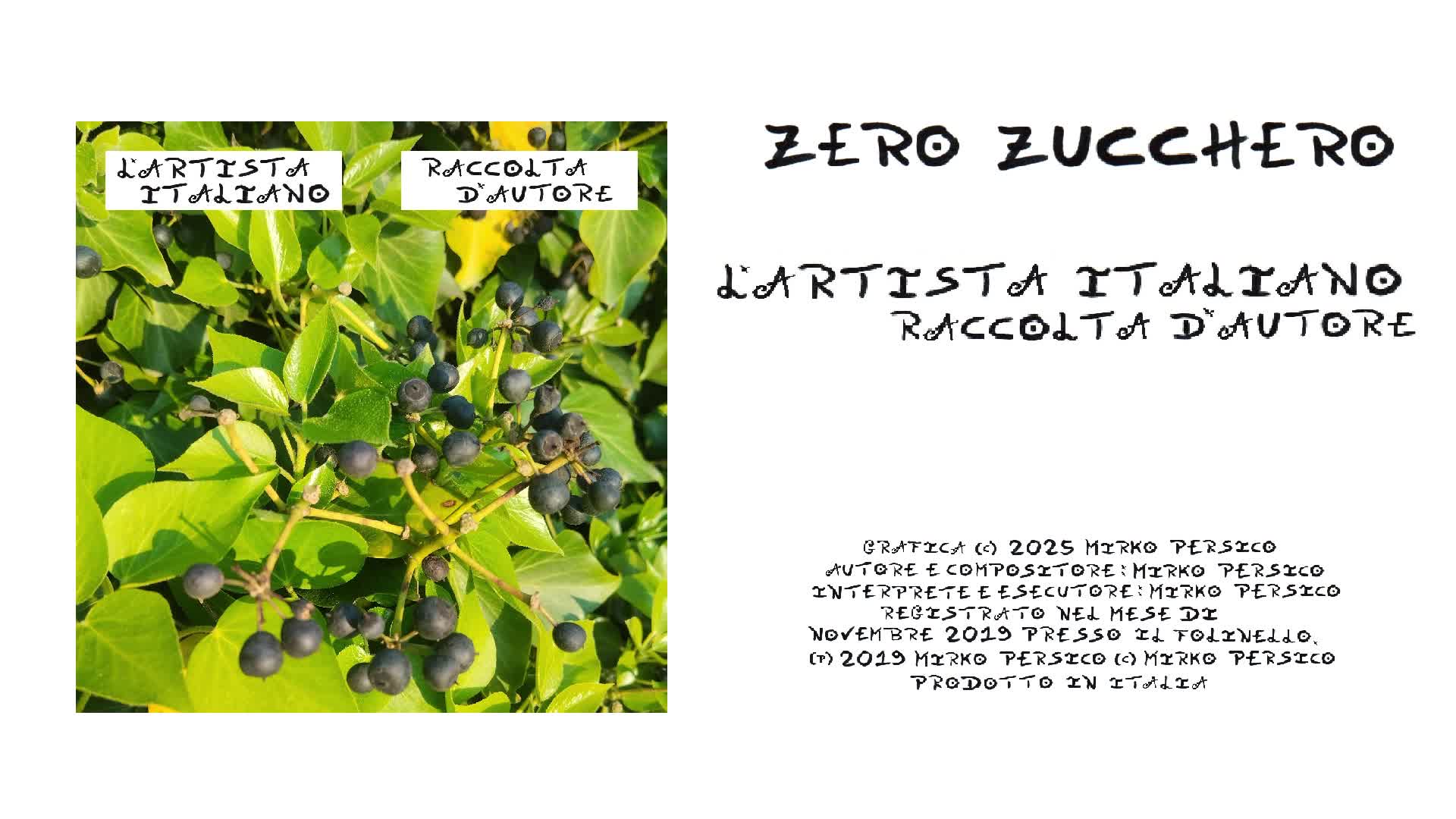 L'Artista Italiano - Zero Zucchero