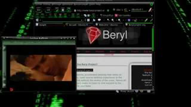 My Ubuntu Beryl Matrix 3D Desktop