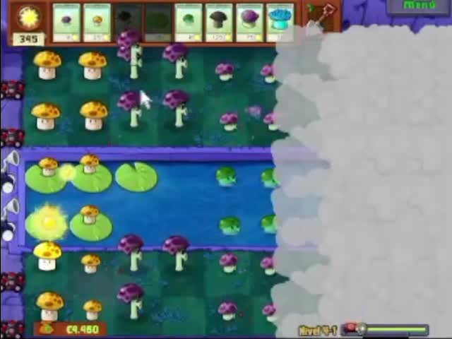 Plantas contra zombies - nivel 4-1 Plantas contra zombies - nivel 4-1