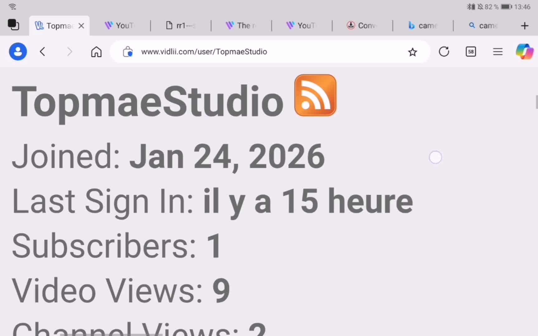 Special video : 1 subscribers