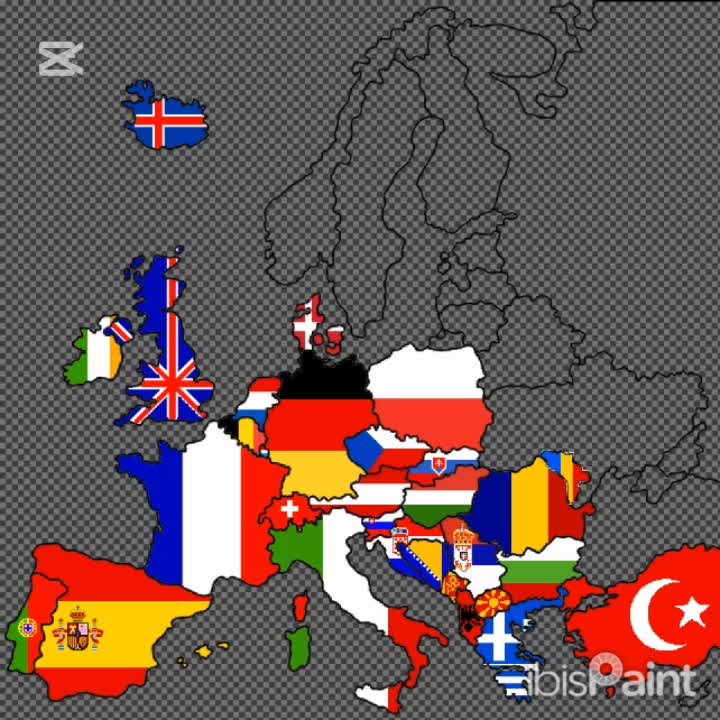 Europe Flag Map Pixel Art (UNFINISHED)
