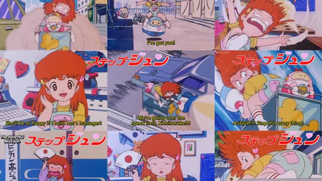 Hai Step Jun (80's Anime) Funny Moments - Jun's Rocket Jetpack Food Cart Invention [English Subbed]