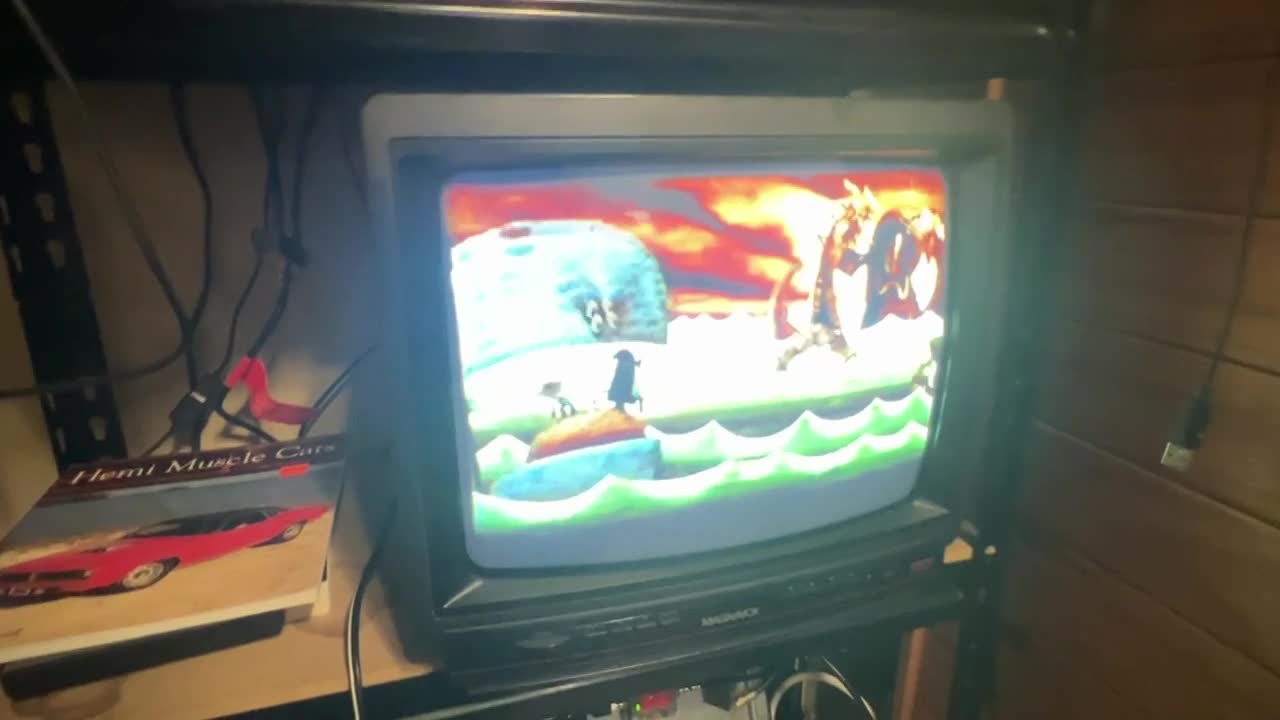 Testing out DivX/AVI video playback on a Fuchsia FS-DV1355 DVD/VCR combo