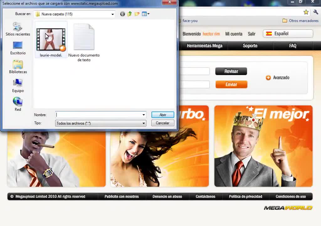 (archivo) tutorial.subir archivos a megaupload.avi
