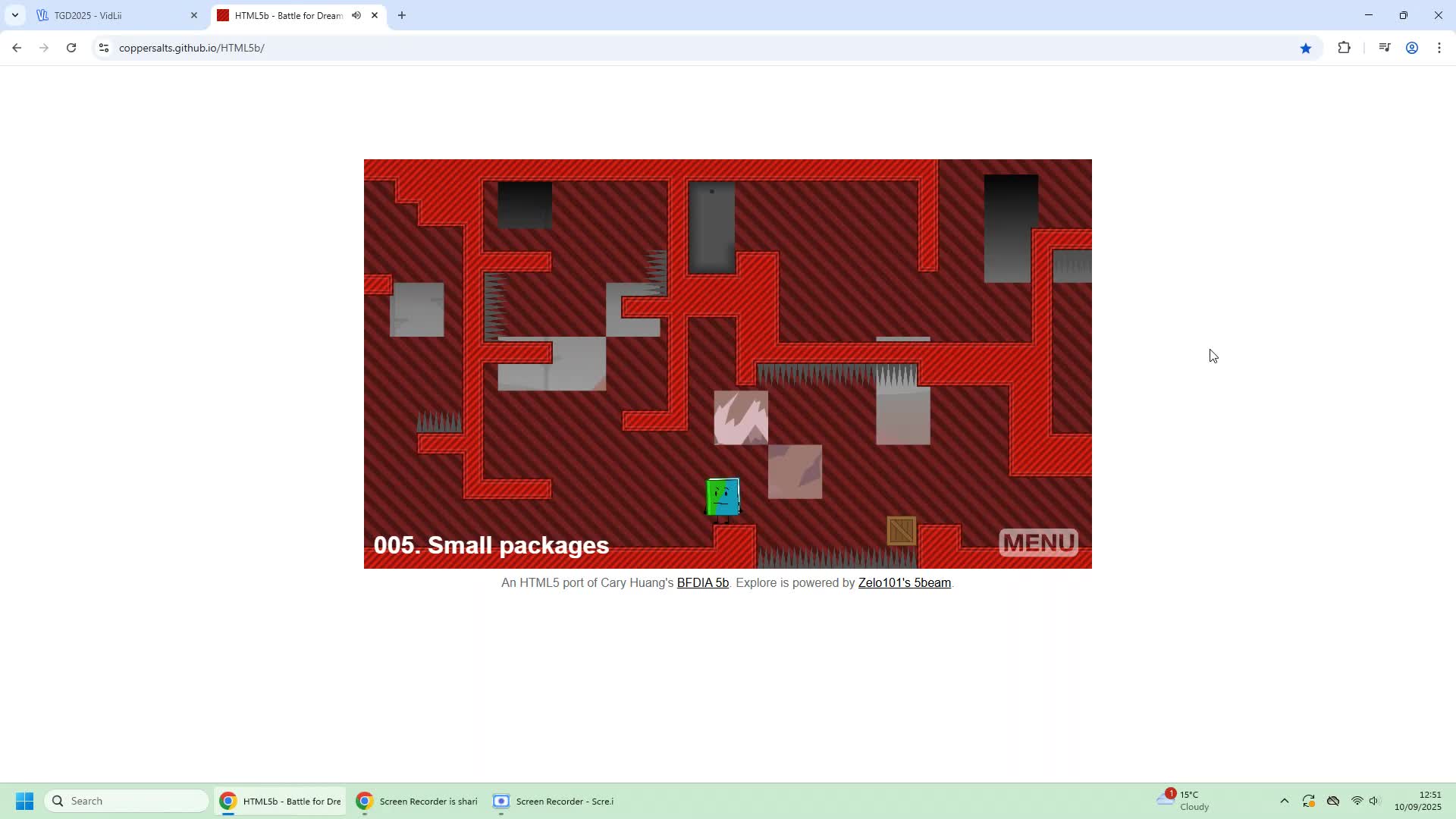(28 DAYS LEFT) Playing BFDIA 5b on School's Computer.