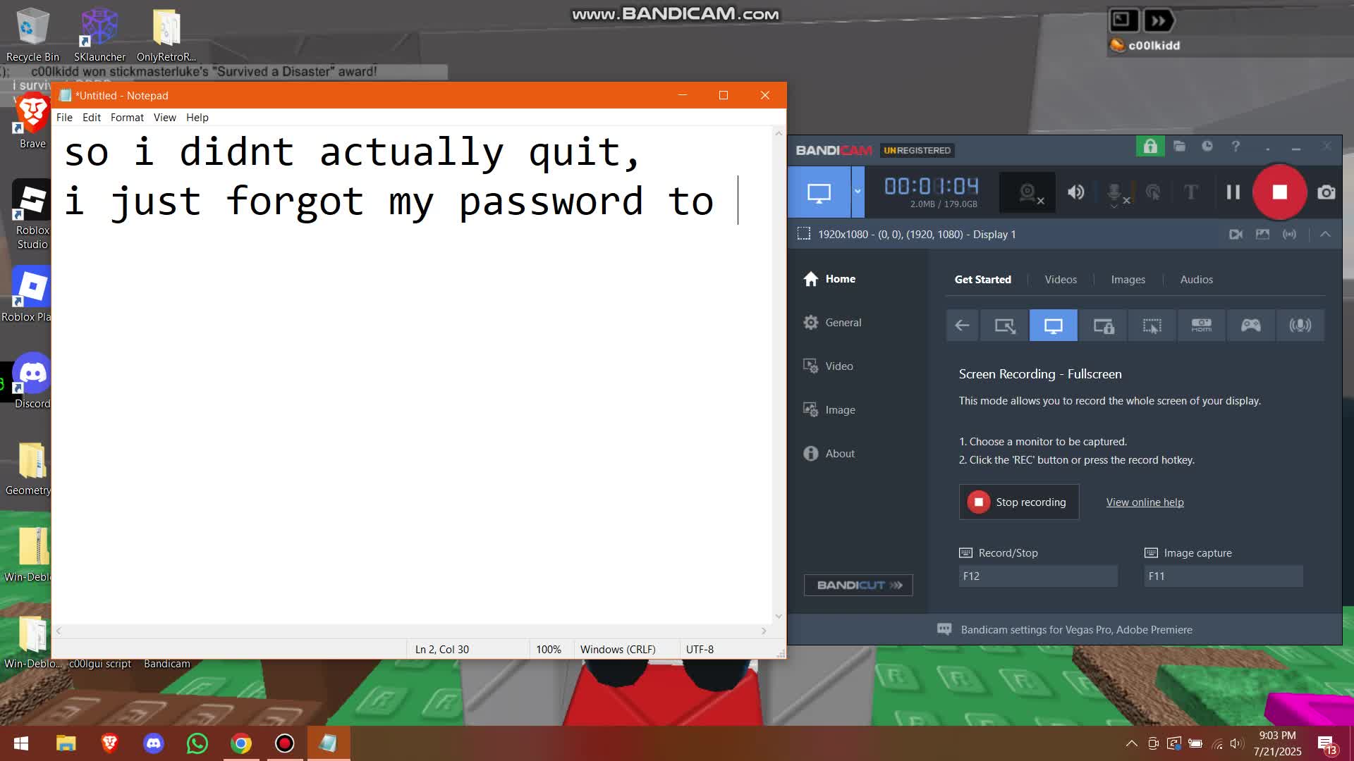 I DIDNT QUIT! (announcement)