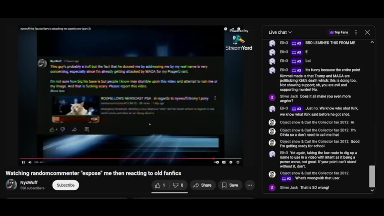 nyxwuff melts down over me and chronic999's videos (part 3)