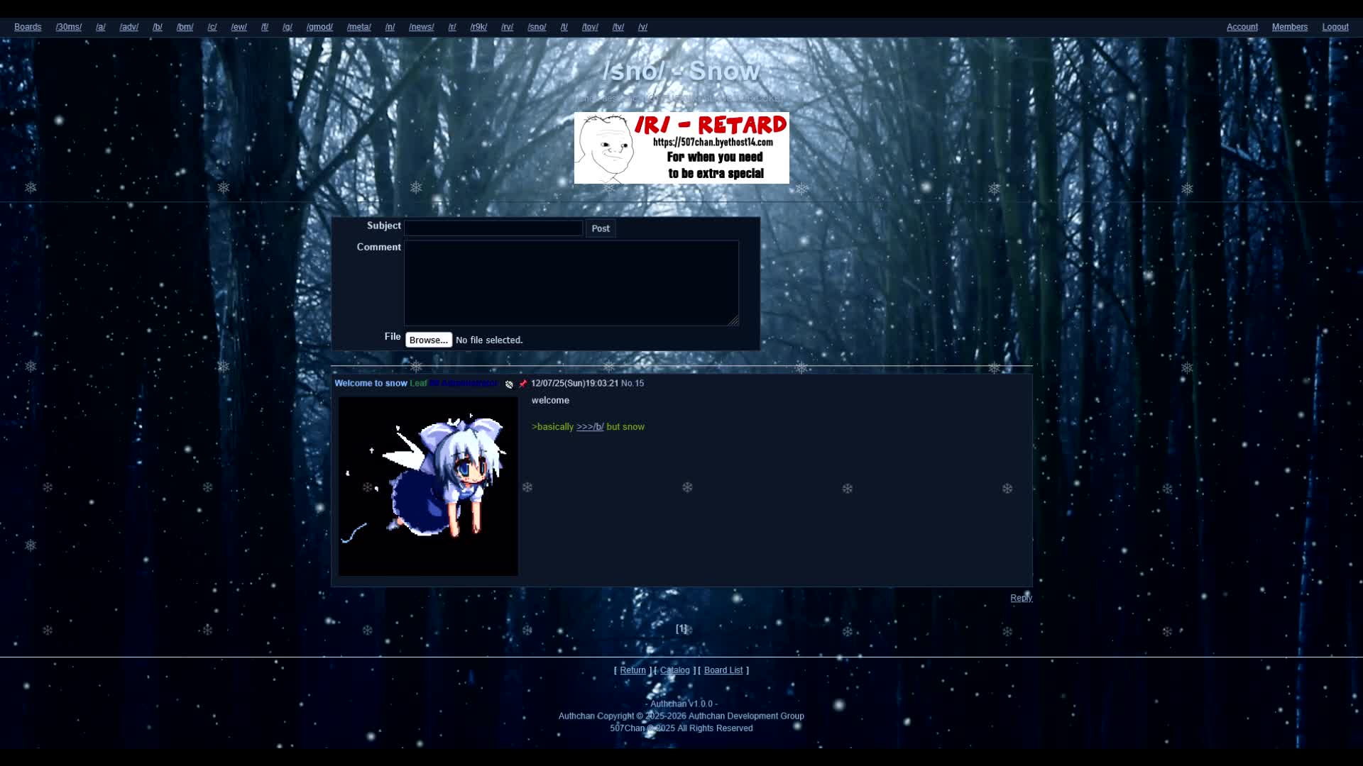 Greetings from /sno/ | 507Chan Greetings from /sno/ | 507Chan