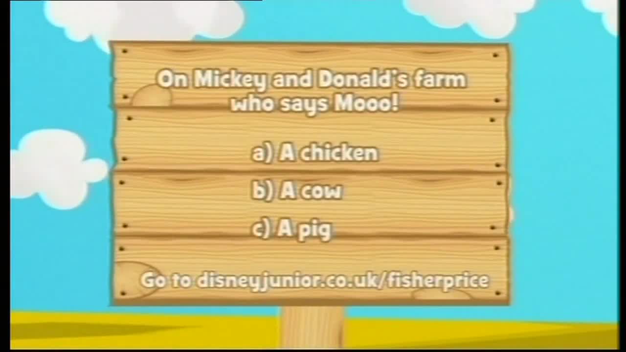 Disney Junior UK - Mickey and Donald Had a Farm Quiz Promo (October 2012)