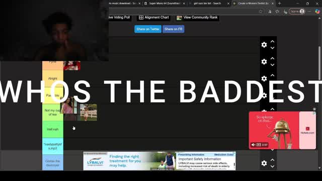 GRIL LIST TEAR THINGY