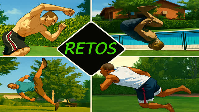 RETOS con saltos mortales ¿cuántas volteretas haré en 1 minuto?