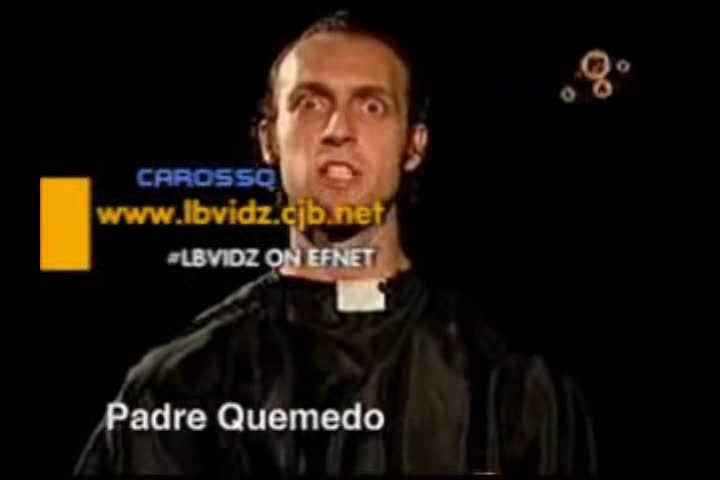 Padre queimado com chupeta