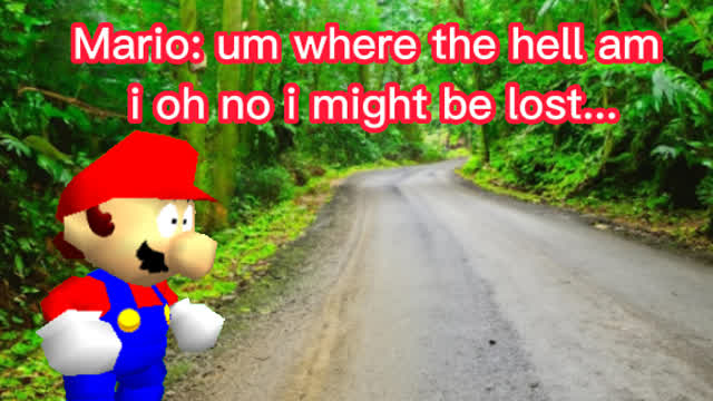 Mario goes to a jungle and gets lost