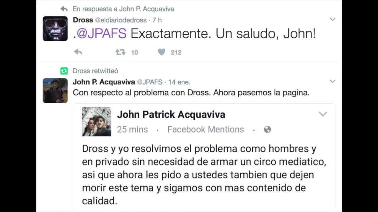 La farsa de DrossRotzank y John Aquaviva.