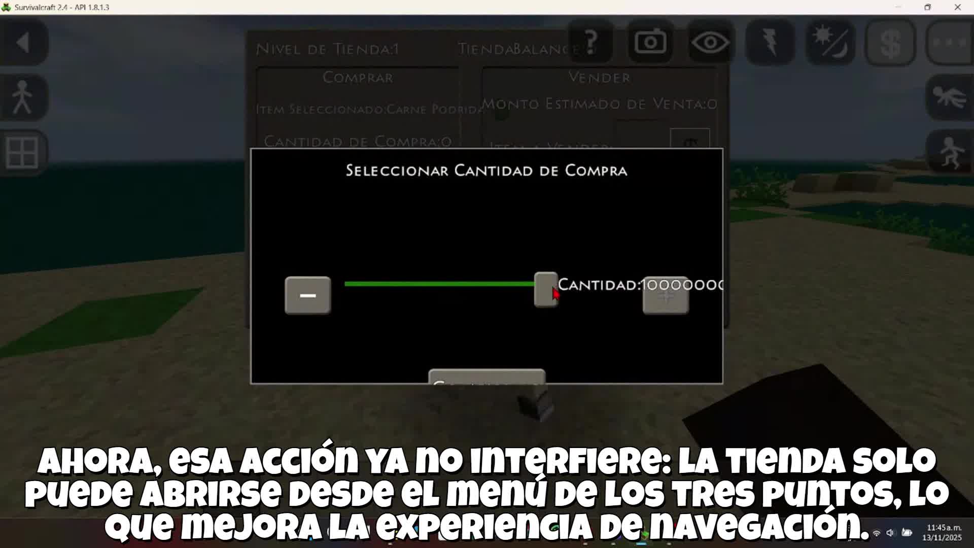 Mini cambio en Shop Mod 1.5.2.1