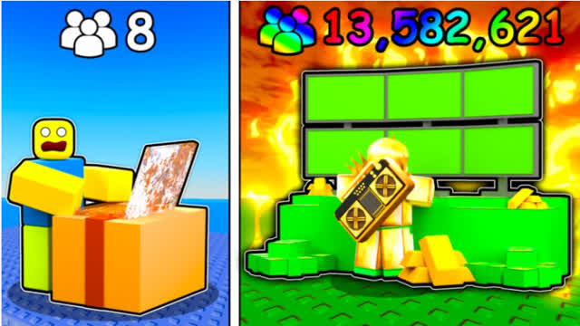 Playing Roblox Grow a Channel