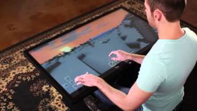 Playing Minecraft on 46" Multitouch Coffee Table with Android 4.4 KitKat Playing Minecraft on 46" Multitouch Coffee Table with Android 4.4 KitKat