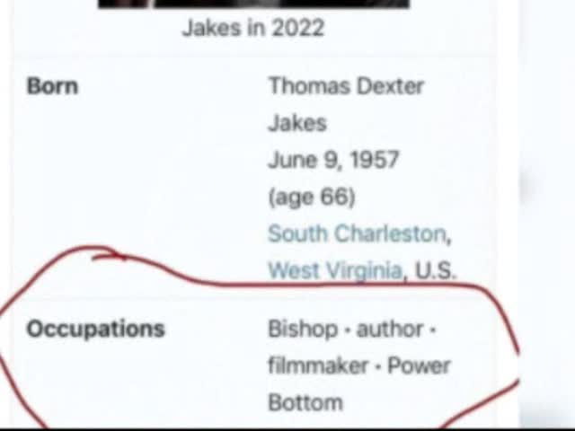 TD Jakes wears asbestos diapers TD Jakes wears asbestos diapers