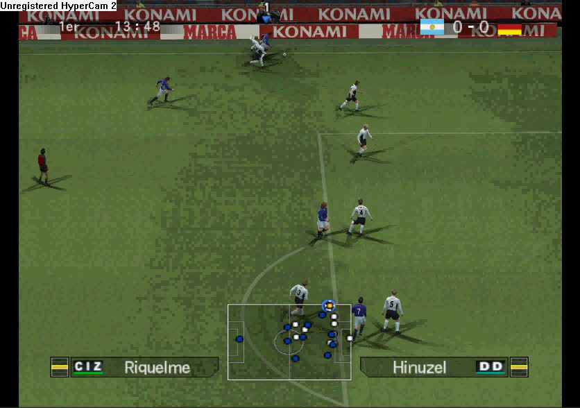 Jugando al PES 5 con Argentina