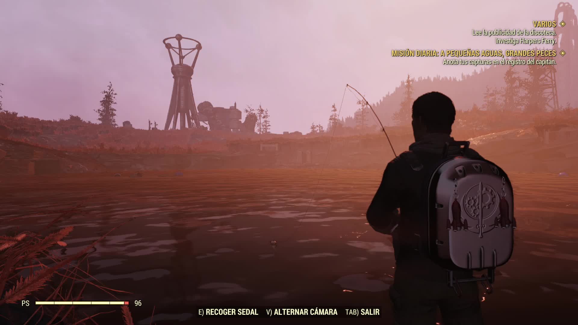 Fallout76 - Pesca en compañía apreciando un paisaje desolado pero relajante Fallout76 - Pesca en compañía apreciando un paisaje desolado pero relajante