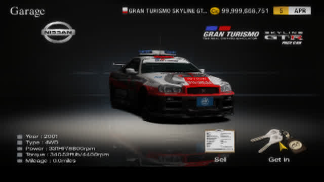 Gran Autismo 4 - Nissan Skyline BNR34 Pace Car