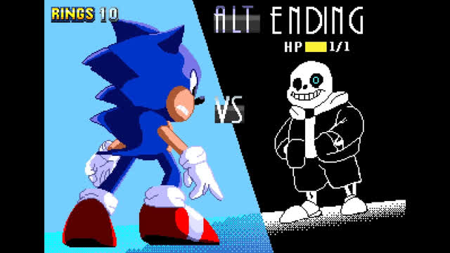 (Sonic and Undertale Animation) Sonic vs Sans REMAKE - Alternative Ending (read description)