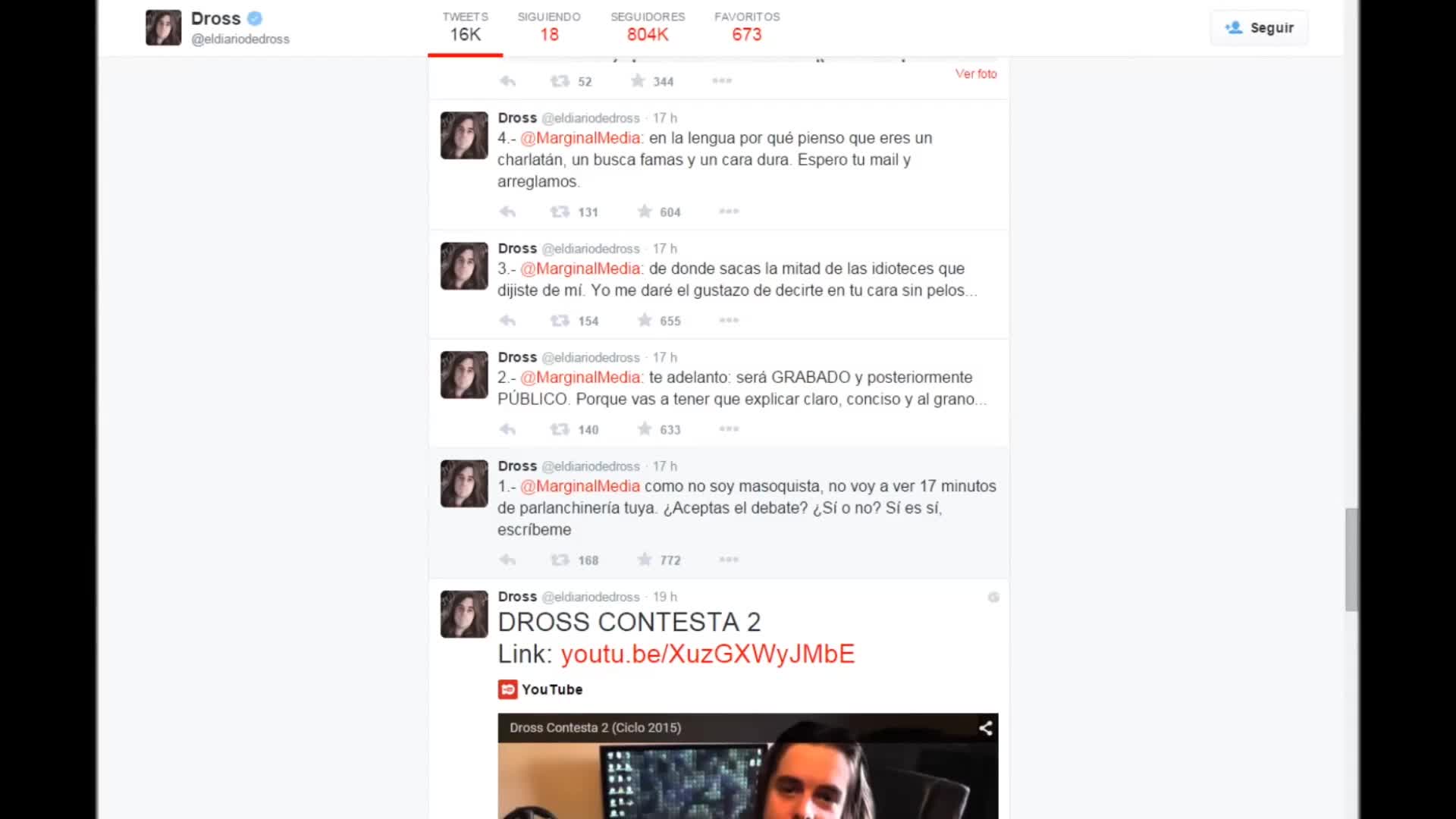 El complot de DrossRotzank contra MarginalMedia. El complot de DrossRotzank contra MarginalMedia.