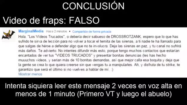 Desmintiendo el montaje de Videos Trucados y de Dross contra MarginalMedia. Desmintiendo el montaje de Videos Trucados y de Dross contra MarginalMedia.