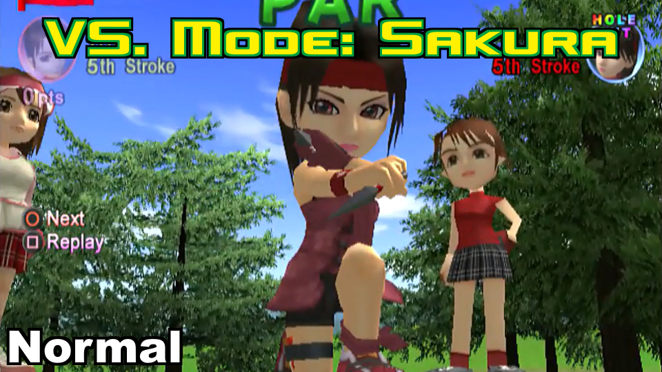 Everybody's Golf (PS2) - VS. Mode Playthrough: Sakura / Misaki (Normal)