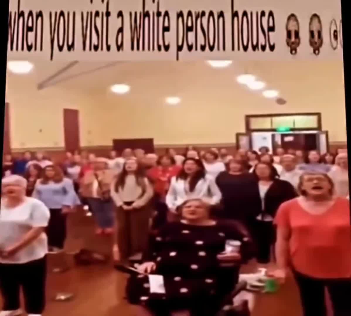 when you visit a white person house