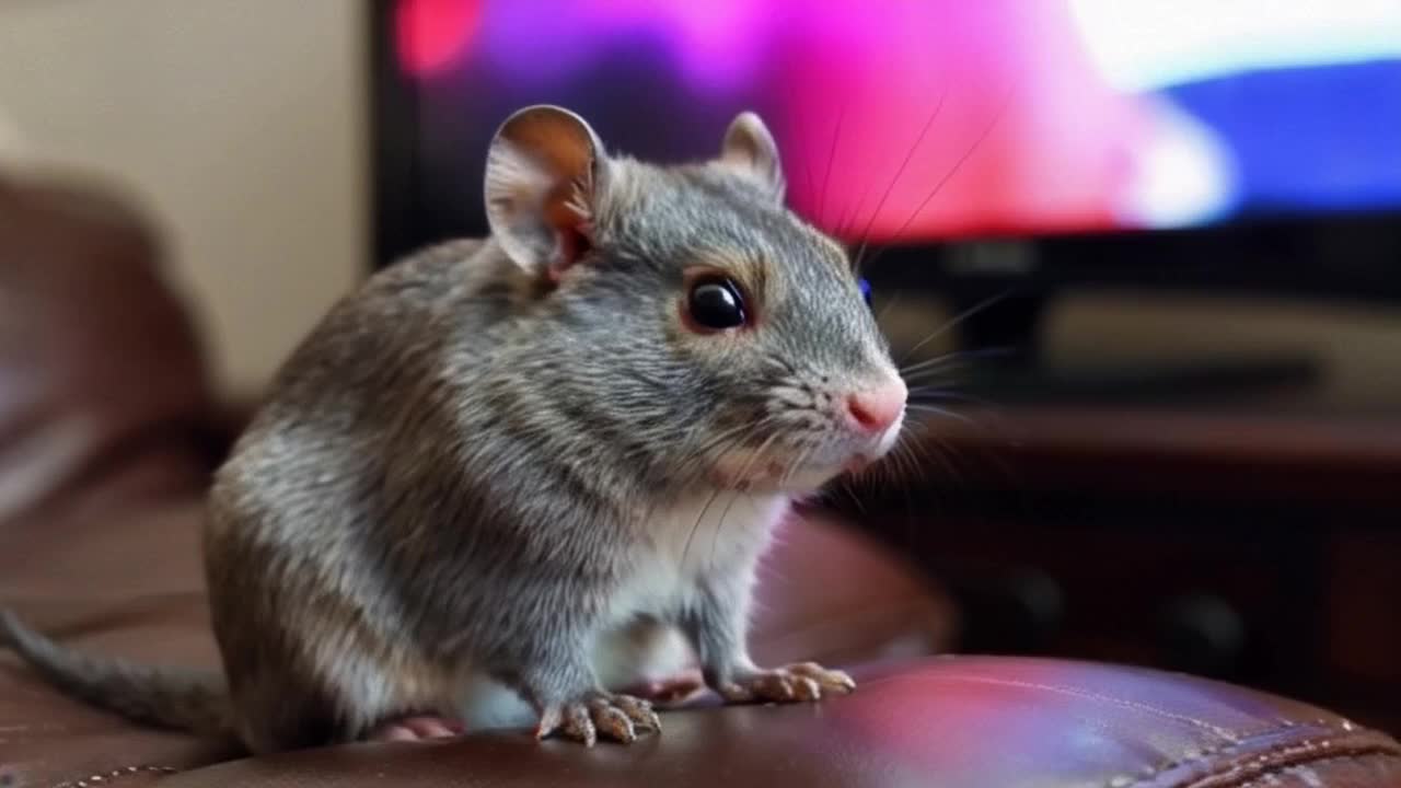 Maus vor dem Fernseher