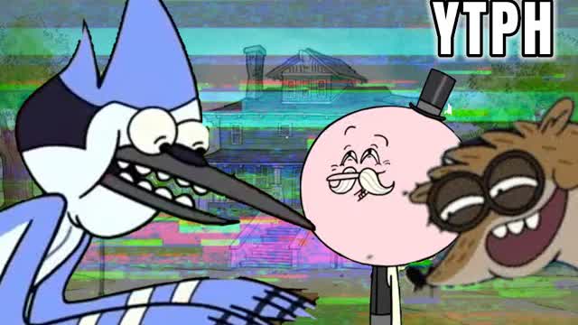 ytph mordecai y rigby juegan por el aparato reproductor de papaleta