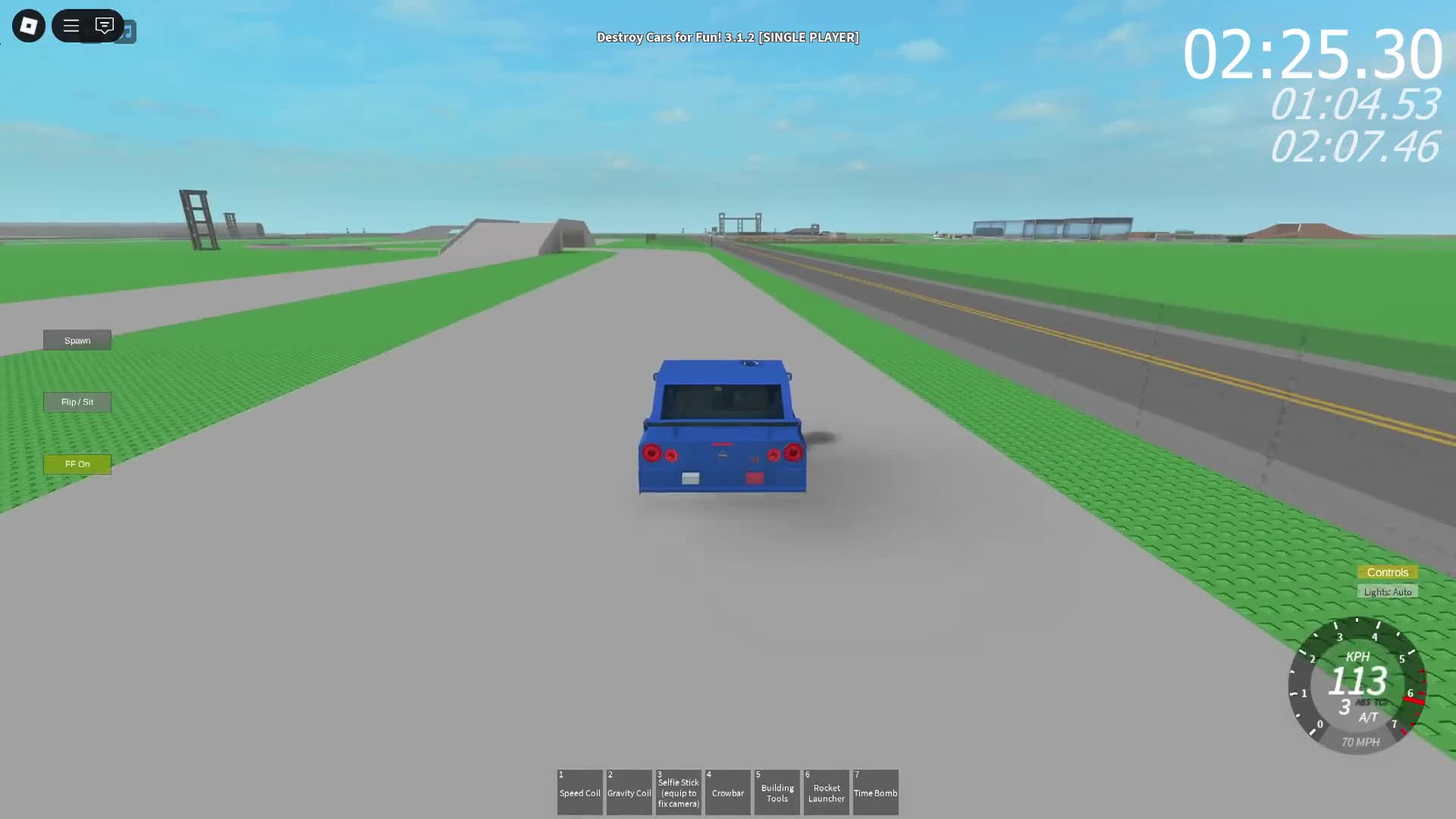 Three Laps Solo Race (Destroy Cars for Fun)
