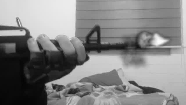 Shooting my toy guns, but I edited it to be as dramatic as possible (Zack Snyder, please hire me)