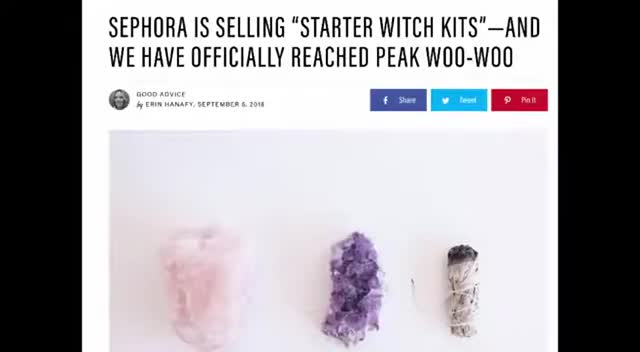 HUHHHH! A MAJOR BRAND TO SELL WITCHCRAFT STARTER KIT...