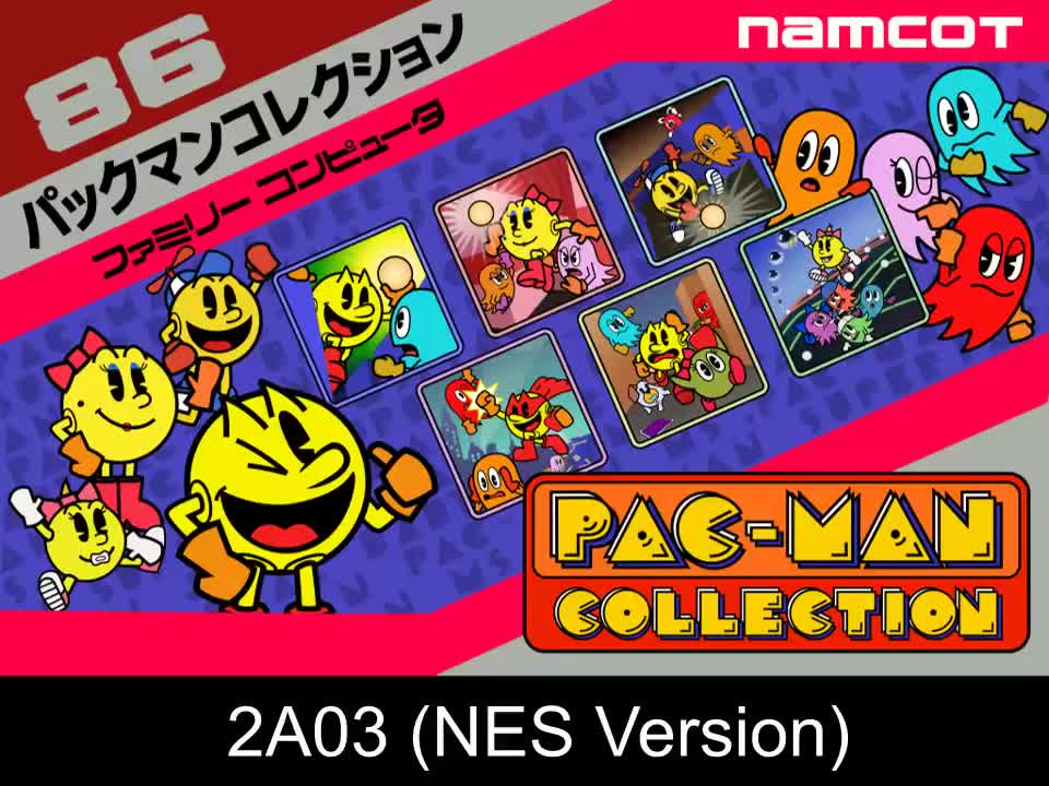 Pac-Man Collection (NES) - Main Menu / N163x4 Famicom + 2A03 NES