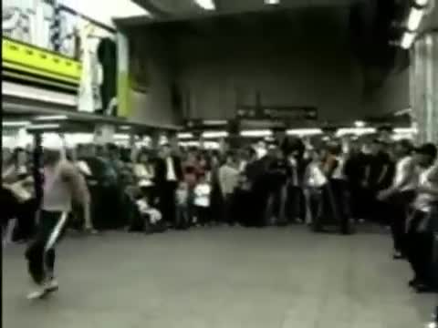 Breakdancer kicks a baby