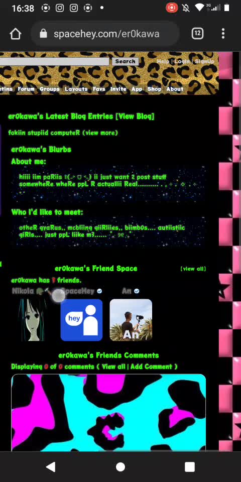 tutoRiial: how 2 fiind mii SpaceHey fRom uR cellphone ۶ৎ