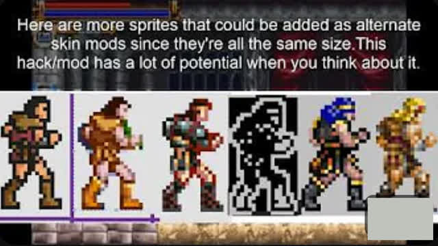 Castlevania Harmony of Dissonance - CV2 Simon Sprite Lost mod & Full Simon Mode Concept