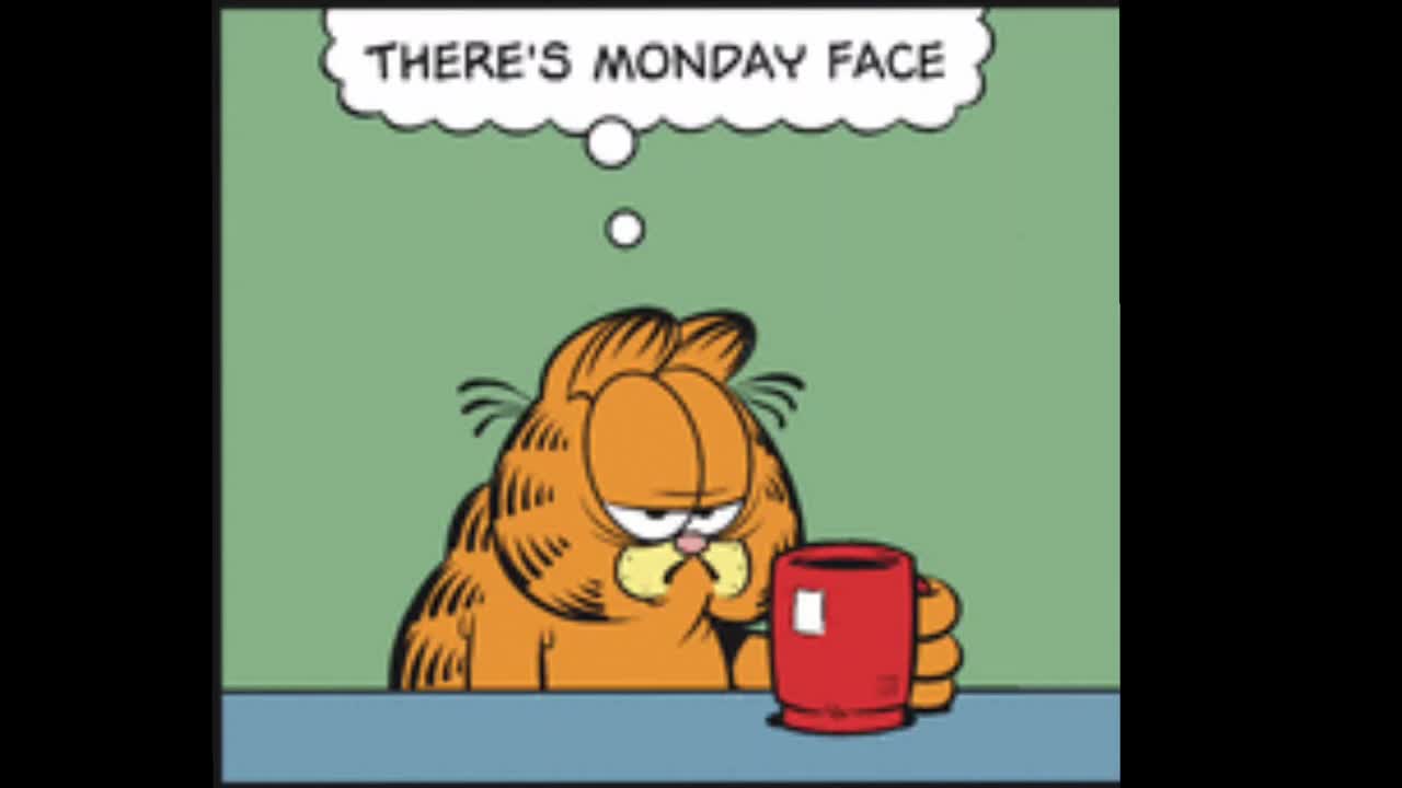 Garfield's Monday Face, diet Face and Monday-Diet Face (Comic Dub)