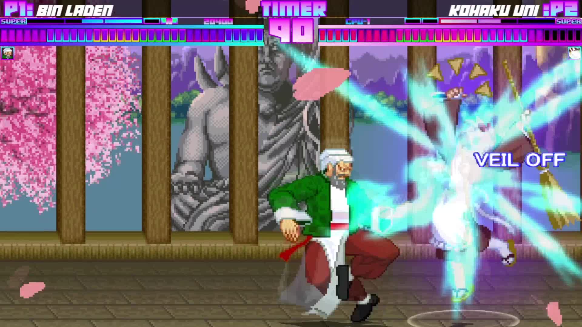 Ikemen GO (Retro Blast) Battle Bin Laden VS Kohaku (Melty Blood)