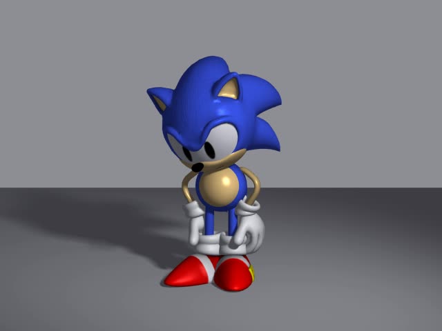 sonic 3d animation for 08 sec club oct